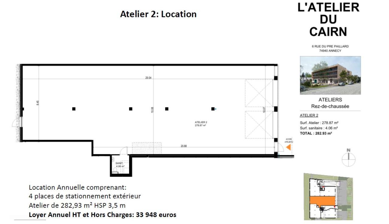 Local d'activité Annecy-le-Vieux 389m² Location local d'activité Annecy-le-Vieux Haute-Savoie OLACT2314323 2
